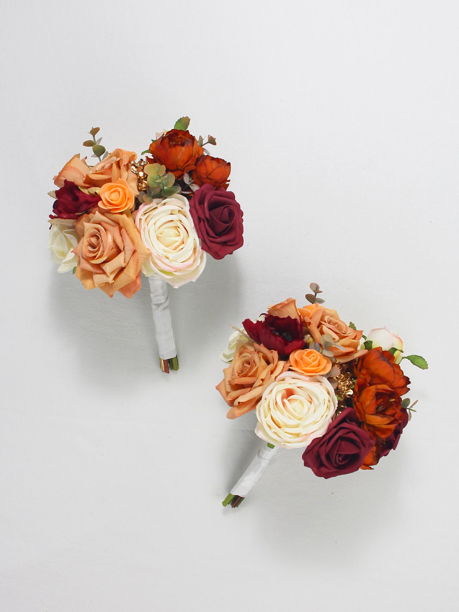 7.8 inch wide Rounded Terracotta Bridesmaid Bouquet