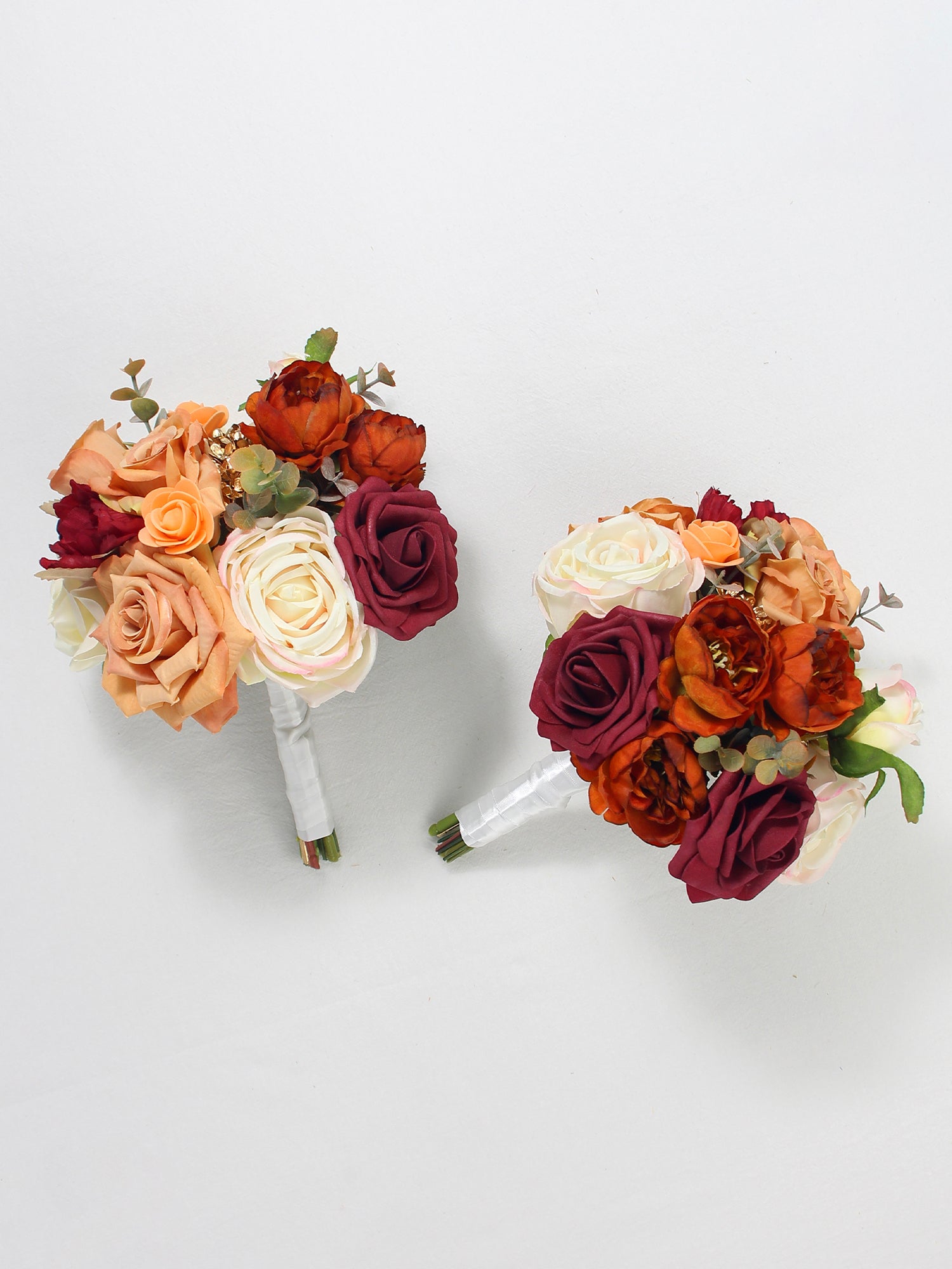 7.8 inch wide Rounded Terracotta Bridesmaid Bouquet