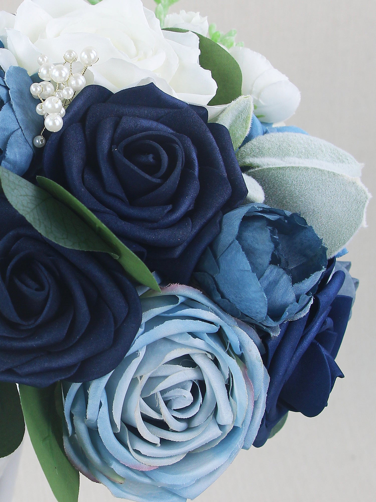 7.8 inch wide Navy Blue Bridesmaid Bouquet