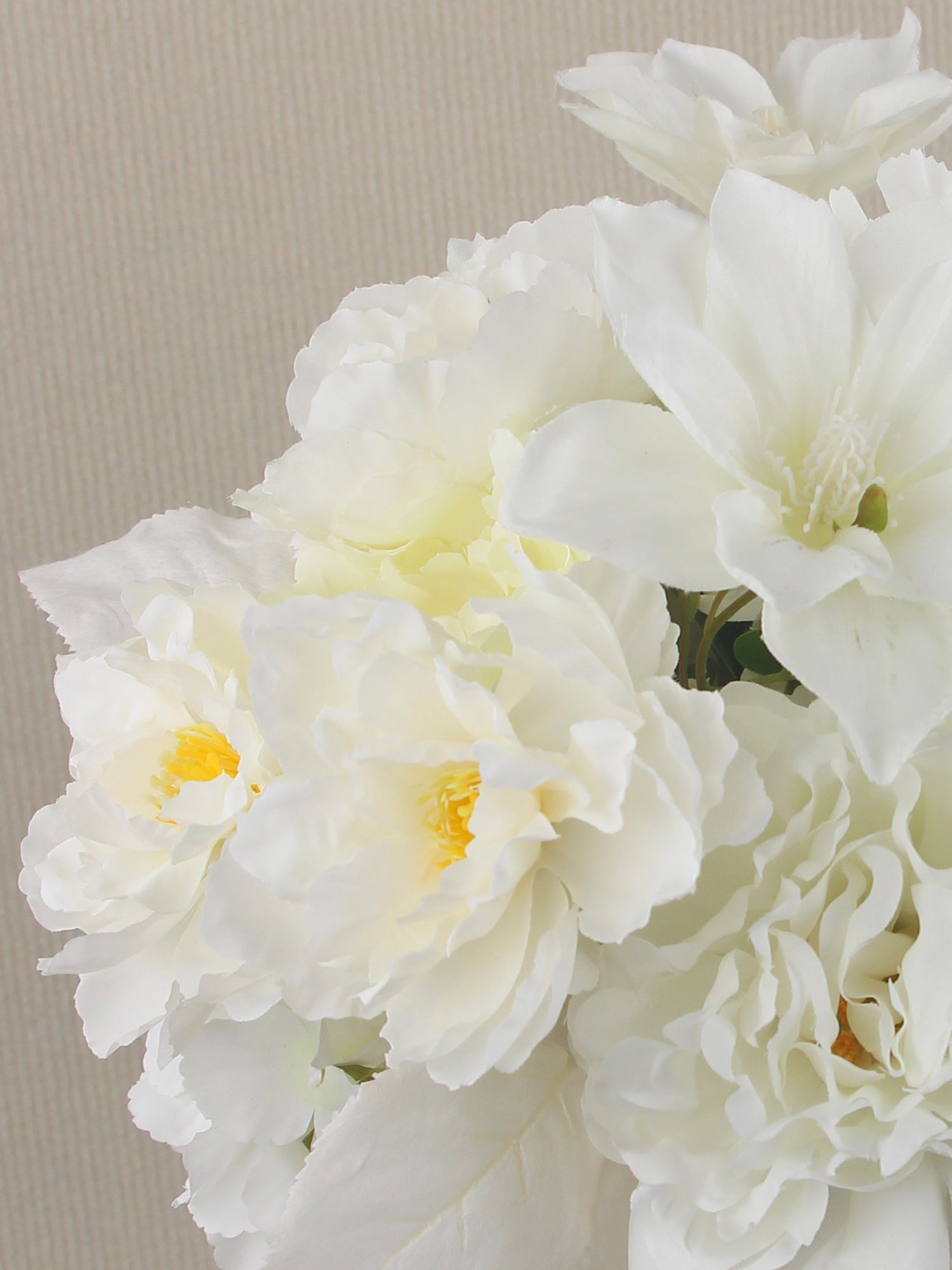 11.8 inch wide Pure White Round Bridal Bouquet