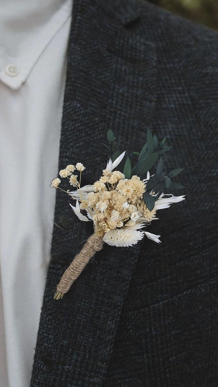 6Pcs Dried Flower Boutonnieres