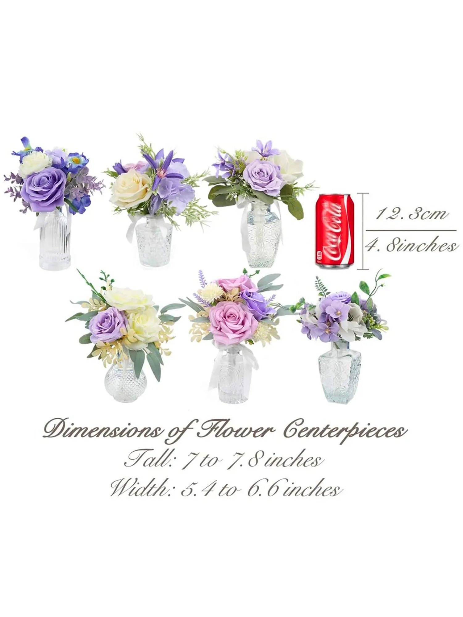 Mini Flower Sets in Embossed Vases - Pastel Purple - Rinlong Flower